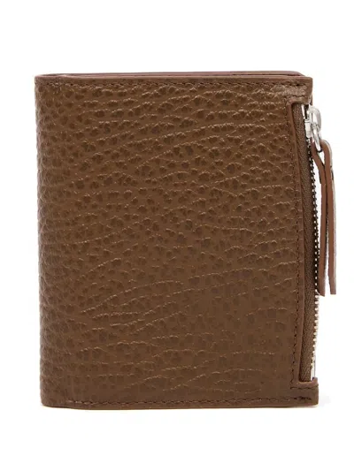 Maison Margiela Leather Wallet In Brown