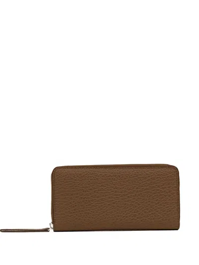 Maison Margiela Leather Wallet In Brown