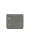 Maison Margiela Leather Wallet In Gray