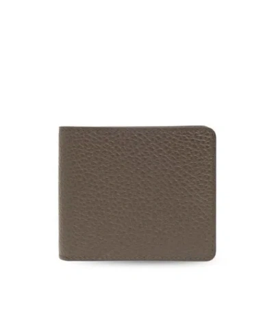 Maison Margiela Leather Wallet In Green