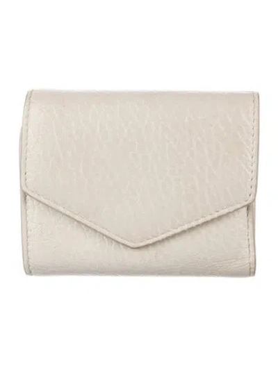 Pre-owned Maison Margiela Leather Wallet In White