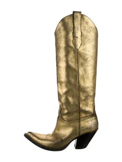 Pre-owned Maison Margiela Leather Western Boots