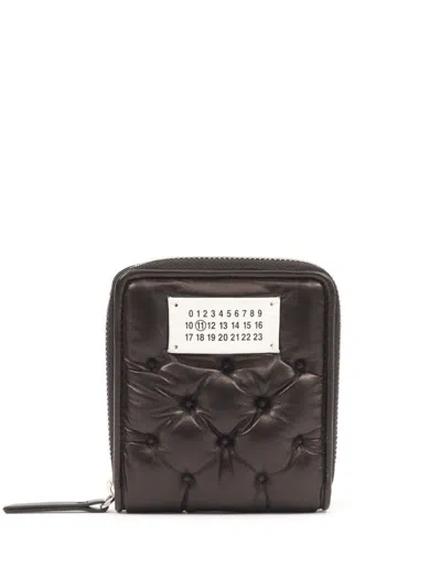 Maison Margiela Leather Zip Around Wallet In Brown