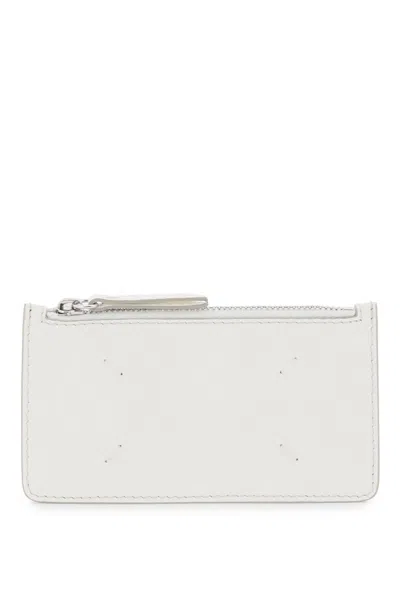 Maison Margiela Leather Zipped Cardholder In White