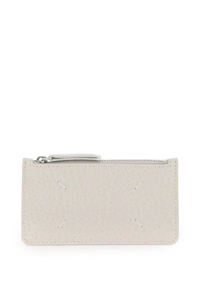 Maison Margiela Gray Four Stitches Card Holder In White