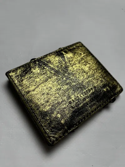 Pre-owned Maison Margiela Leathet Card Holder In Gold