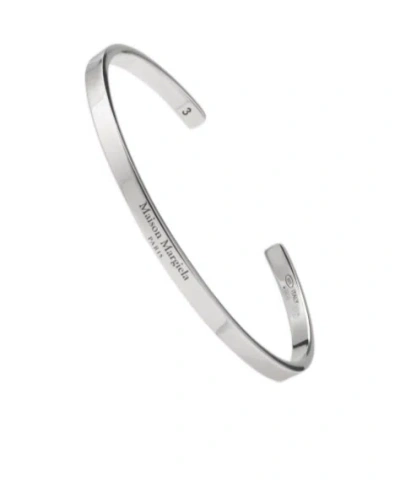 Maison Margiela Letter Bracelet In Gray