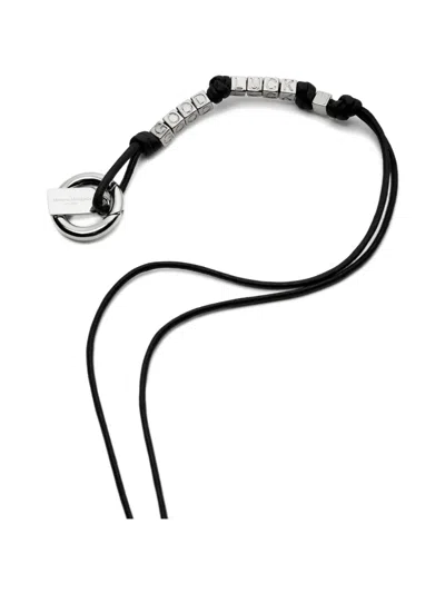 Maison Margiela Letters Keyring In Black
