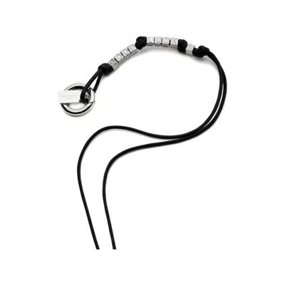 Maison Margiela Letters Keyring In Black