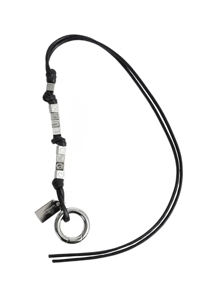 Maison Margiela Letters Keyring In Black
