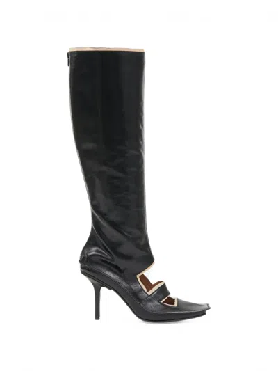 Maison Margiela Level Cut-out Knee Boots Woman Black