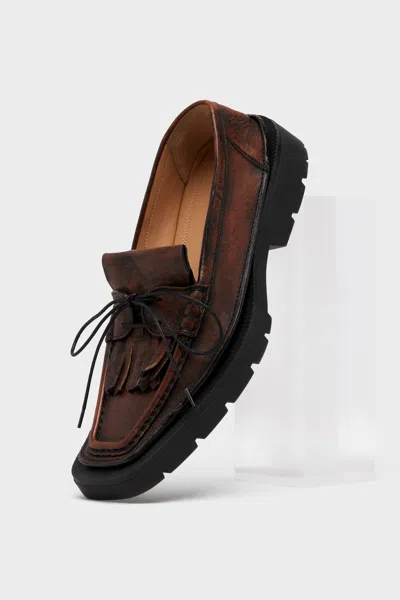 Maison Margiela Level Fringed Loafer Woman Brown