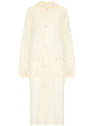 MAISON MARGIELA LIGHT BEIGE COTTON CABAN COAT