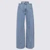 Maison Margiela Wide-leg Denim Jeans With Unique Panel Effect In Blue