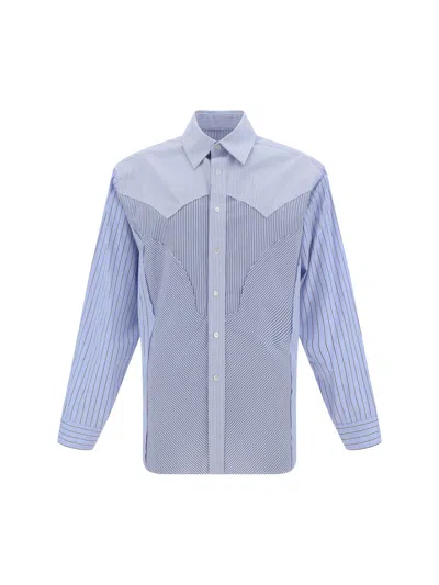 MAISON MARGIELA LIGHT BLUE COTTON SHIRT