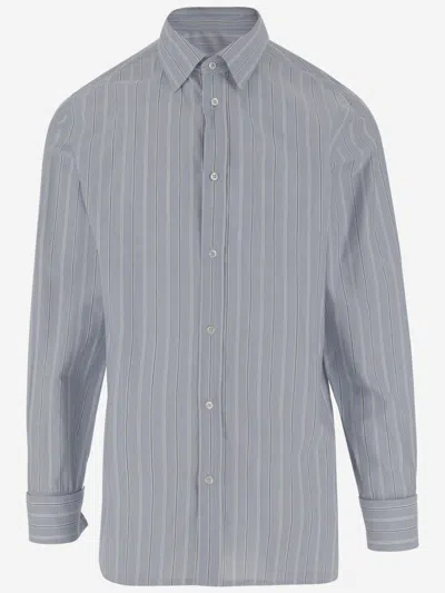 MAISON MARGIELA LIGHT BLUE COTTON SHIRT