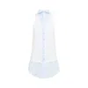 Maison Margiela Light Blue Cotton Sleeveless Shirt