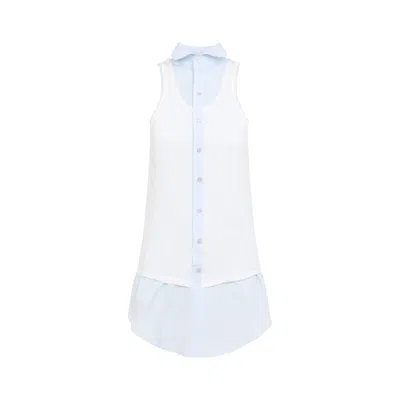 MAISON MARGIELA LIGHT BLUE COTTON TANK TOP
