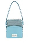 Maison Margiela Borsa A Secchiello 5ac Azzurra In Tessuto E Pelle Donna
