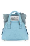 Maison Margiela Light Blue Leather And Fabric 5ac Classique Baby Handbag