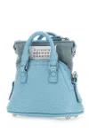 Maison Margiela Light Blue Leather And Fabric 5ac Classique Baby Handbag In Aqua