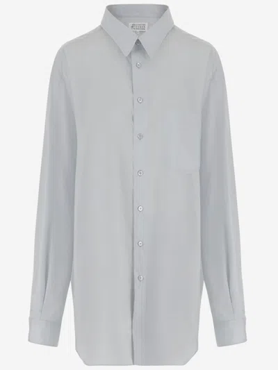 Maison Margiela Light Blue Long-length Cotton Shirt