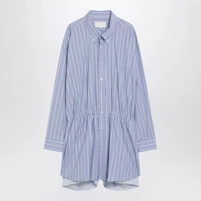 MAISON MARGIELA LIGHT BLUE STRIPED SHIRTDRESS