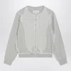 Maison Margiela Light Green Wool Cardigan In Gray