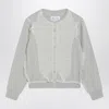Maison Margiela Light Green Wool Cardigan In Gray