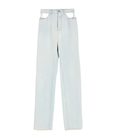Maison Margiela Light-wash Straight-leg Jeans In White