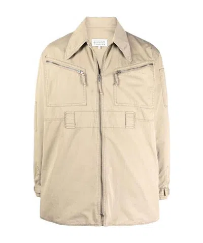 Maison Margiela Lightweight Cotton Jacket In Nude