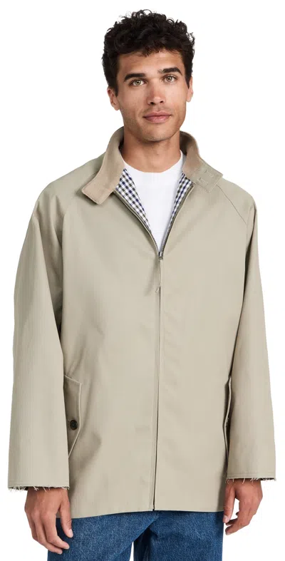 Maison Margiela Pleat-detailing Cotton Jacket In Neutrals