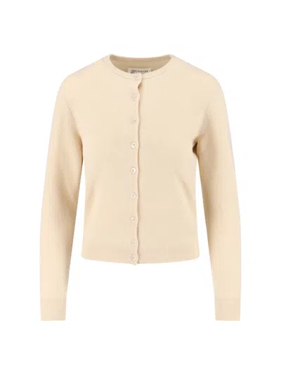 Maison Margiela Lightweight Natural 100% Virgin Wool Sweater In White