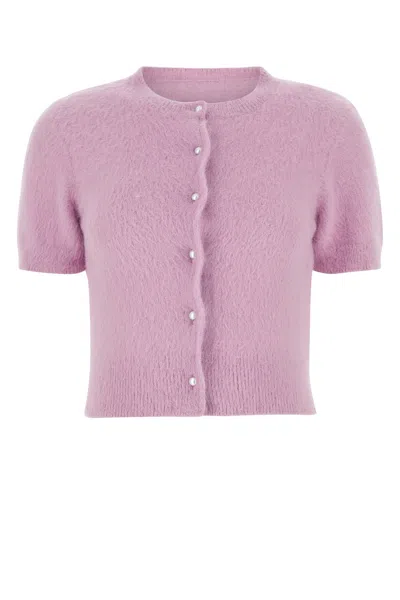 MAISON MARGIELA LILAC ANGORA BLEND CARDIGAN