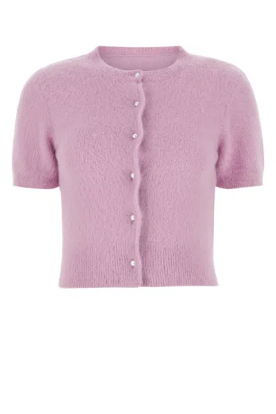 MAISON MARGIELA MAISON MARGIELA LILAC ANGORA BLEND CARDIGAN