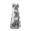 Maison Margiela Lace Trim Abstract-print Midi Slip Dress