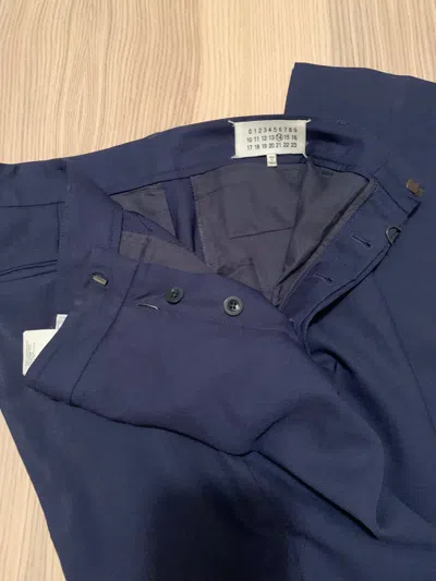 Pre-owned Maison Margiela Line 14 2014 Slim-fit Lightweight Trousers It52 (fit It50) In Blue