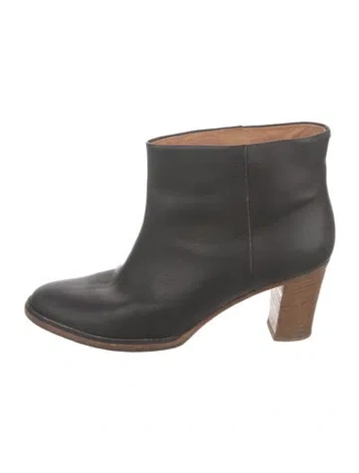 Pre-owned Maison Margiela Line 22 Leather Boots In Black