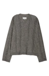 Maison Margiela V-neck Skintwear In Grey Linen And Cotton In Black