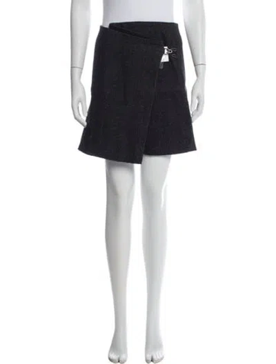 Pre-owned Maison Margiela Linen Mini Skirt W/ Tags In Gray