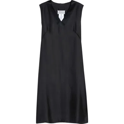 Maison Margiela Lining Midi Dress In Black