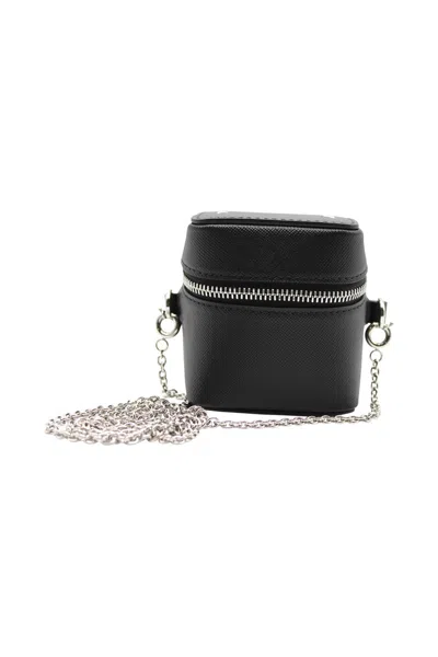 Maison Margiela Little Box Shaped Bag In Black