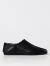 Maison Margiela Black Leather Tabi Loafer With Unique Cut And Distinctive Stitching In Black