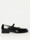 Maison Margiela Tabi Leather Mary Jane Shoes In Schwarz