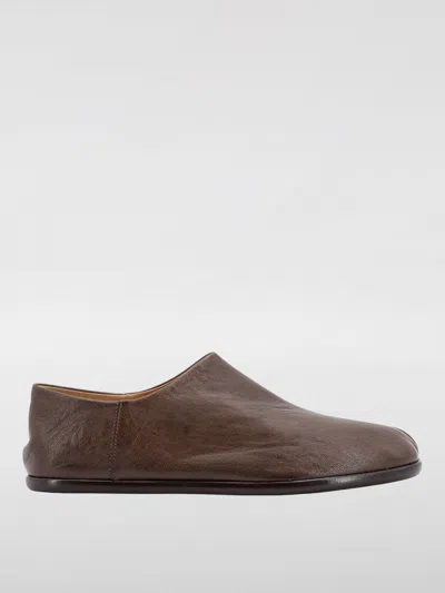 Maison Margiela Tabi Split-toe Suede Loafers In Brown