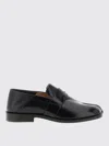 Maison Margiela Split Toe Leather Loafers With Iconic Design In Black