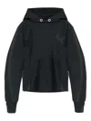 Maison Margiela Logo Cotton Hoodie In Black