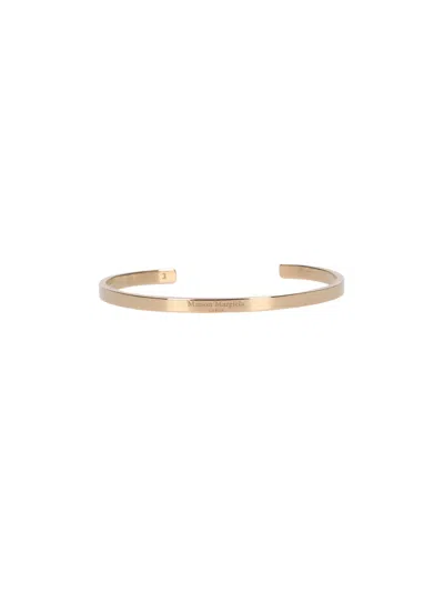 Maison Margiela Logo Bangle In Gold