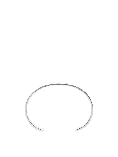 Maison Margiela Logo Bracelet In Silver