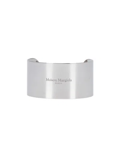 Maison Margiela Logo Bracelet In Silver
